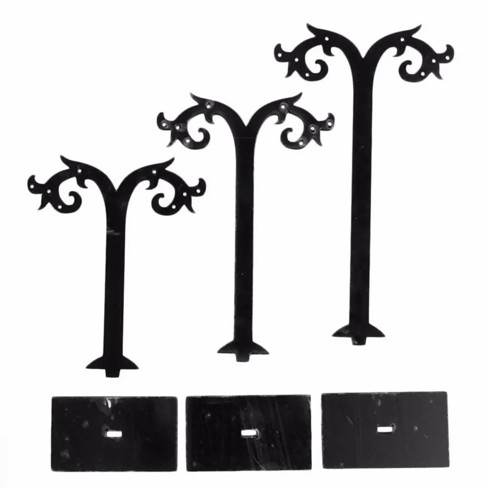 3Pcs Sleek Acrylic T-Shape Jewelry Display Stand Earring Holder Organizer for Studs Hoops Bracelets Keys Stylish Gift Any