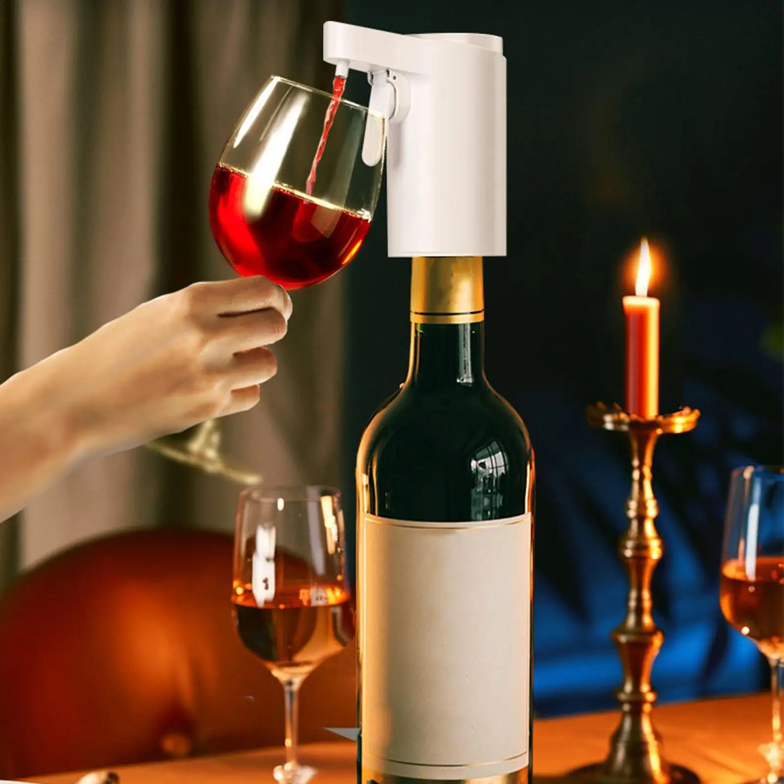 Automatic Wine Dispenser Smart Sensor Wine Pump 4 Modes Touch Screen Digital for Red Wine Whiskey Liquor Electric Decanter