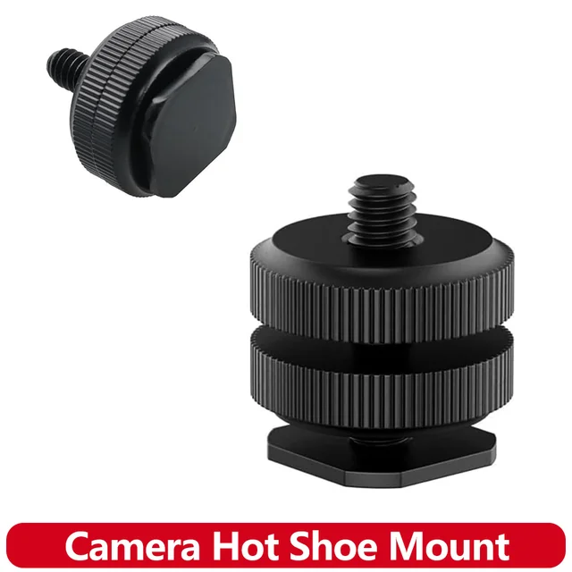 Adapter mocowania lampy błyskowej z mocowaniem hot shoe ze stopu aluminium na gwint 1/4 cala do GoPro Hero, Insta360, DJI Osmo, aparatu cyfrowego, lampy wypełniającej światłem.