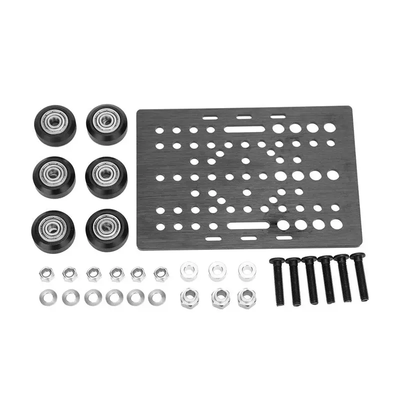 【FLASH-SALE!】2X V-Slot Gantry Plate Set 20-80Mm With V-Slot Solid V Wheel POM Kit For Profiles CNC Machine Part 3D Printer Parts