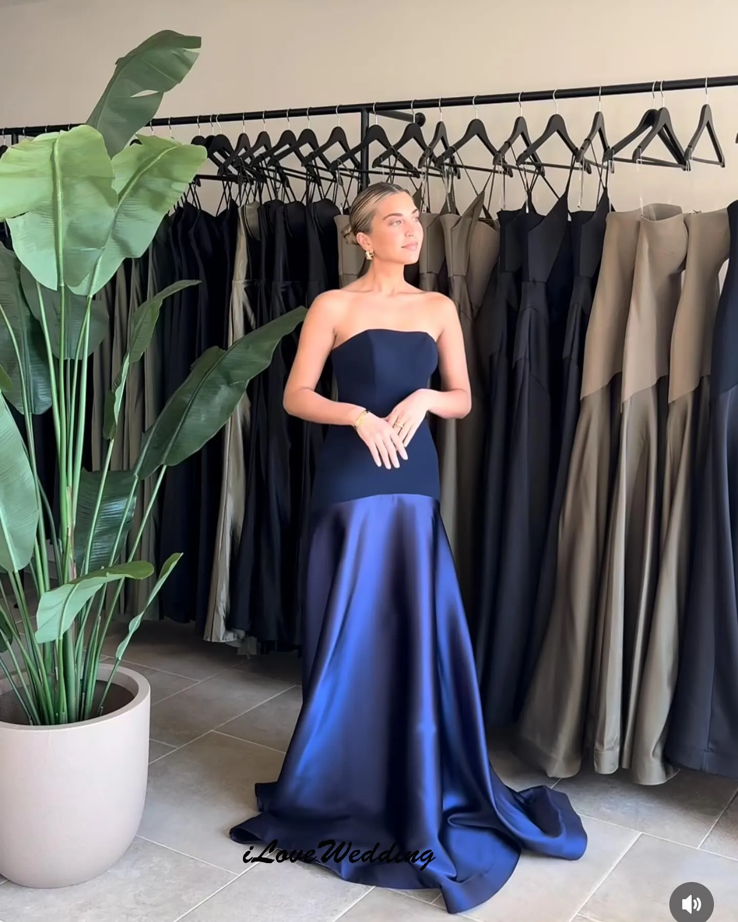 

Navy Blue Strapless Evening Dresses 2025 Satin Elegant Women Party Dress Ruched A-Line Floor Length Prom Dresses Customized