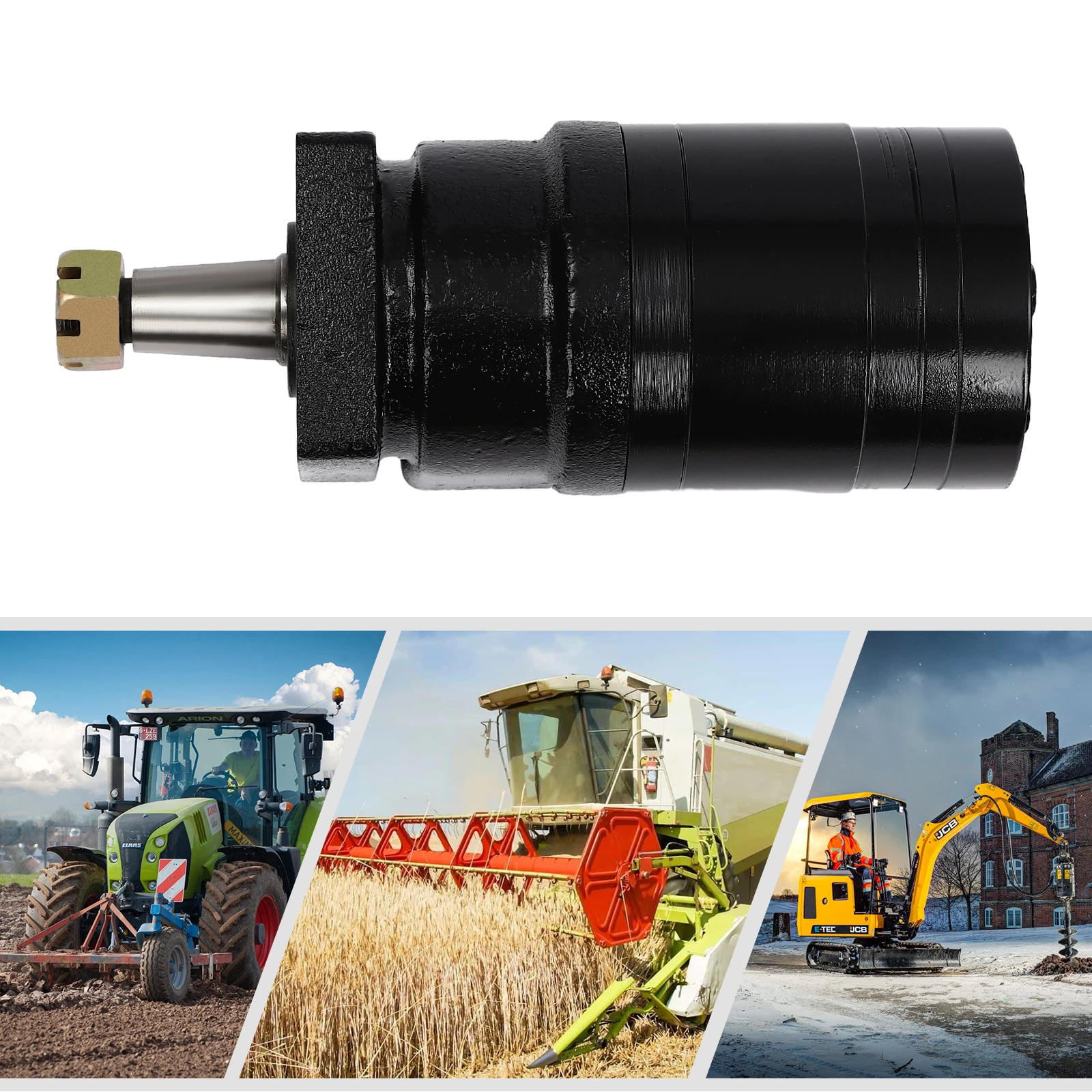 BME 2-230 Cast Iron Hydraulic Motor, High Torque (378 N.m), 247 RPM, for Industrial, Agricultural & Construction Machinery