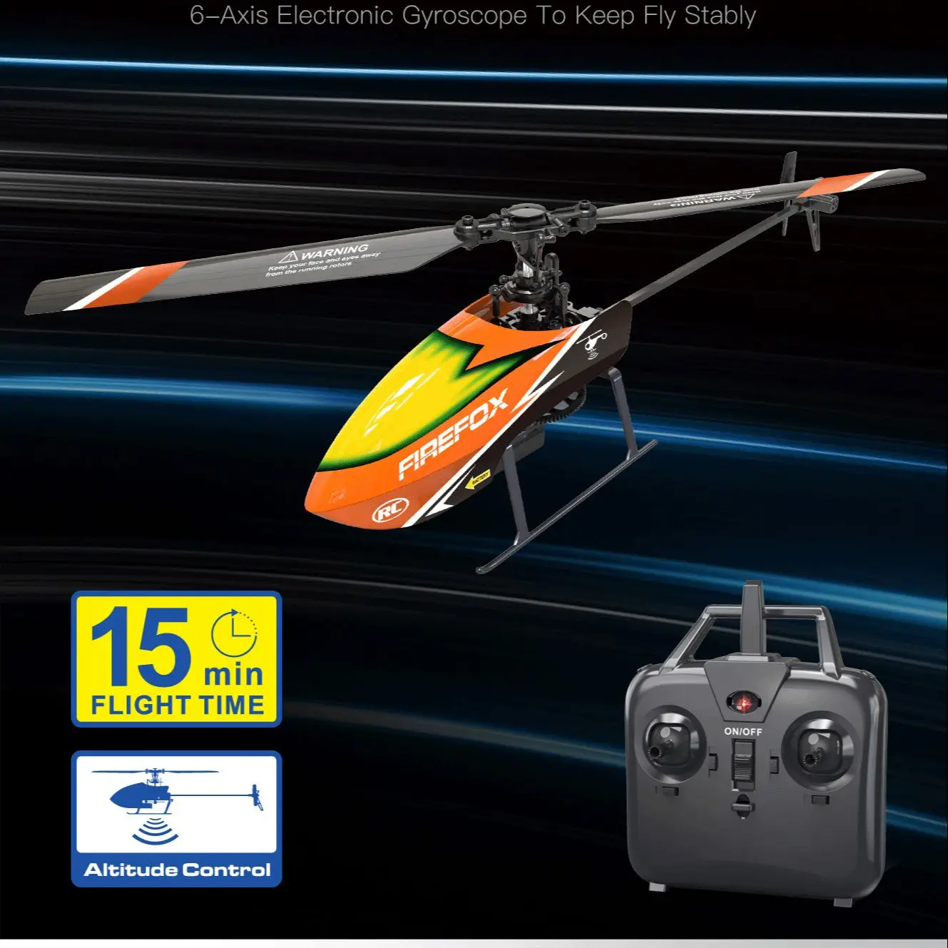 C129 RC Helicopter 2.4GHz 4 Channel 6G Electronic Gyroscope Single Blade Pro Helicopter 15mins Remote Flight RC Toy For Gift