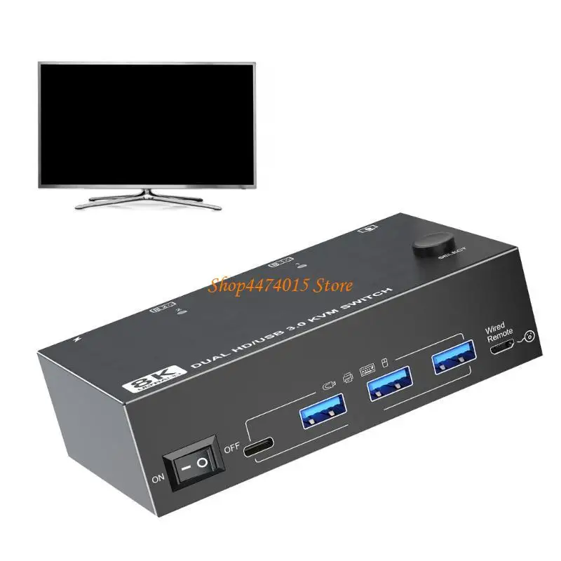 

K1AA Upgrades HDTV USB3.0 KVM Switcher 2USB3.0 Port KVM Switcher High-Performances