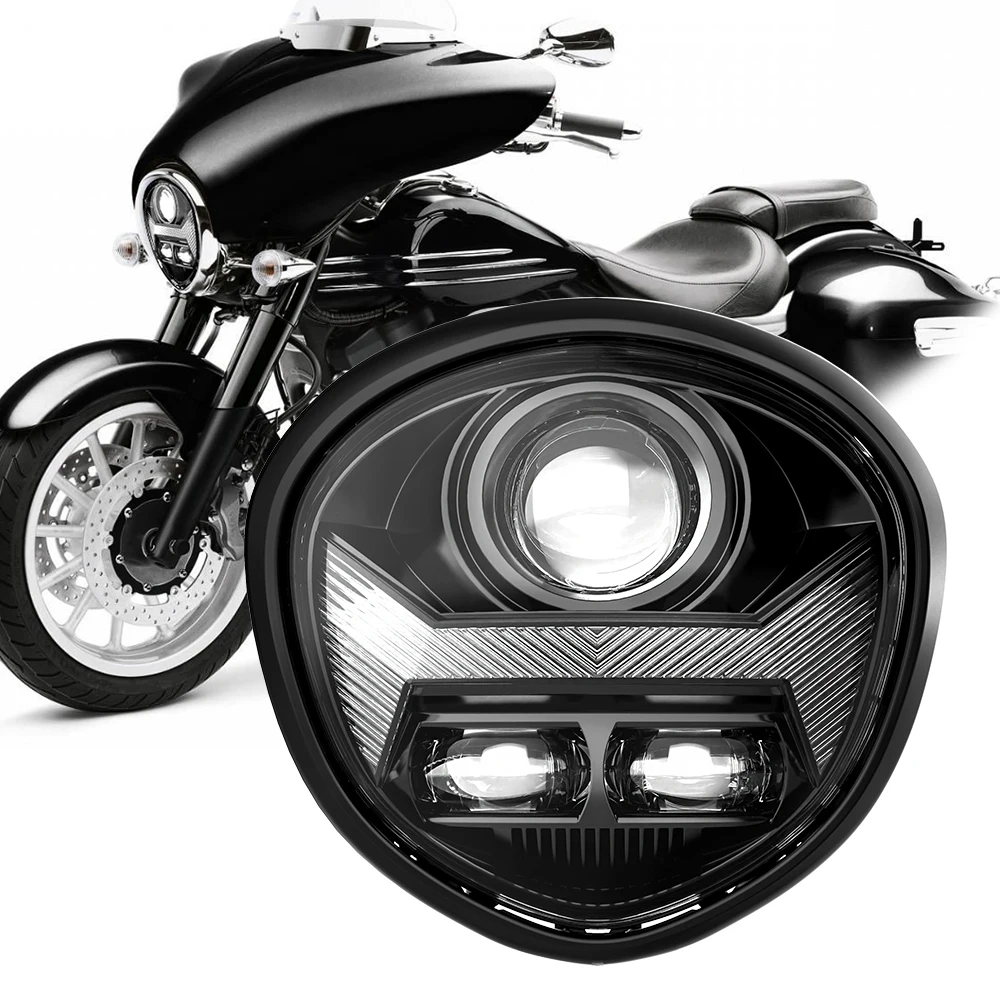 Motor Headlight Waterproof Led Headlamp With Drl Hi/Lo Beam Driving Light Motorcycle Lamp For Yamaha V Star 1300 Xvs1300A Tourer