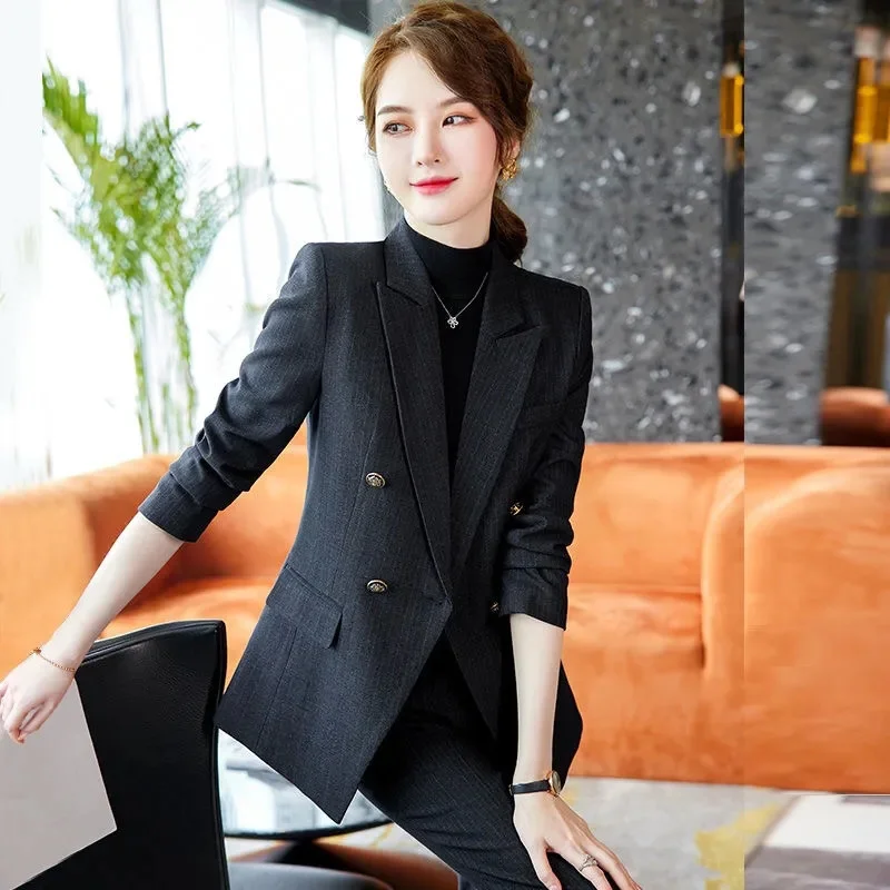 

Женский двубортный приталенный костюм | | Элитная профессиональная одежда для весны и осени