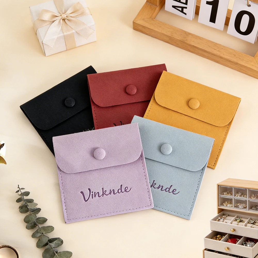 

100 шт./лот, бархатная сумка для упаковки ювелирных изделий на заказ, кольцо, серьги, ожерелье, сумка для хранения, чехол из микрофибры, сумки-органайзеры для ювелирных изделий