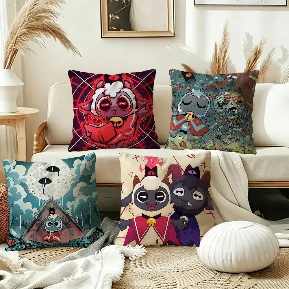 C-Cult of The Lamb Game Pillow Cover for Bedroom Room and Living Room Sofa Decorative Cushion Cover