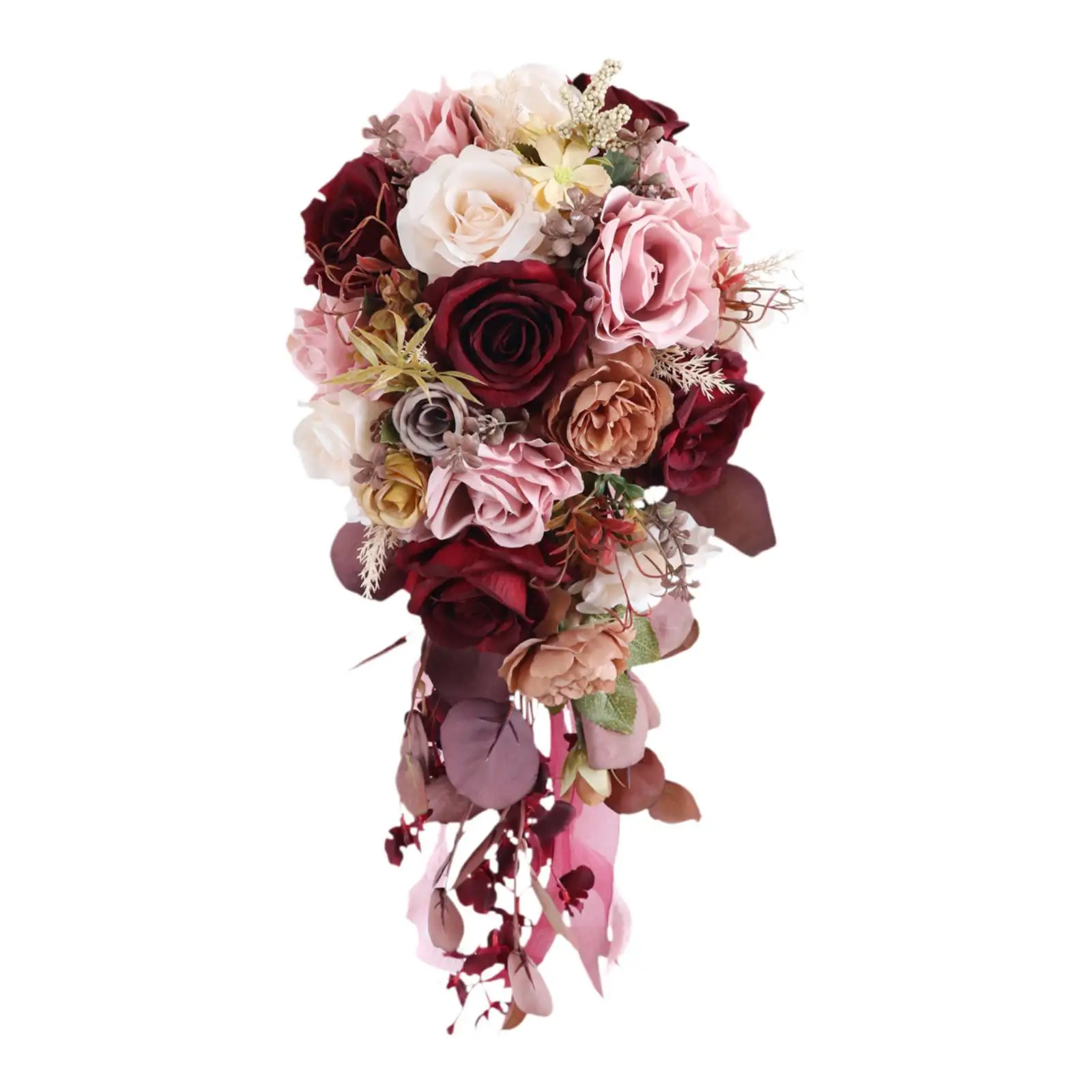 Hochzeitsstrauß, elegante Kunstblumen, künstliche Blumen für Valentinstag, Jahrestag, Hochzeit, Mittelstücke, Abschlussfeier