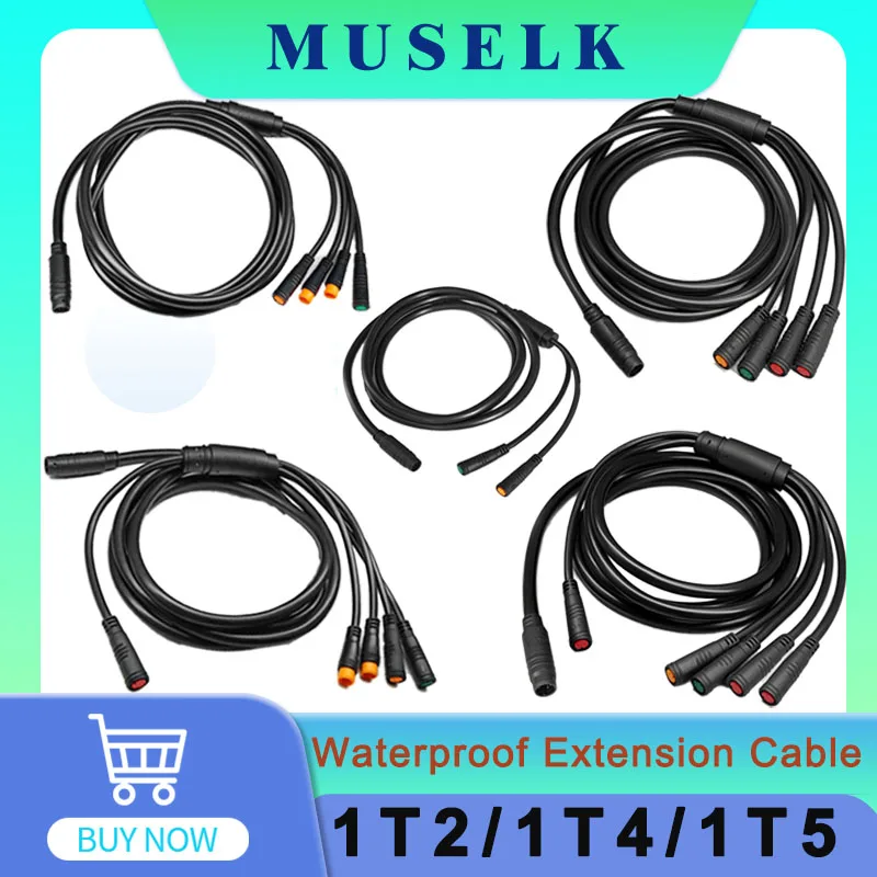 

Electric Bicycle Waterproof Cable 1T2/1T4/1T5 Cable Conversion Accessories Controller Light Ebrake Throttle Display
