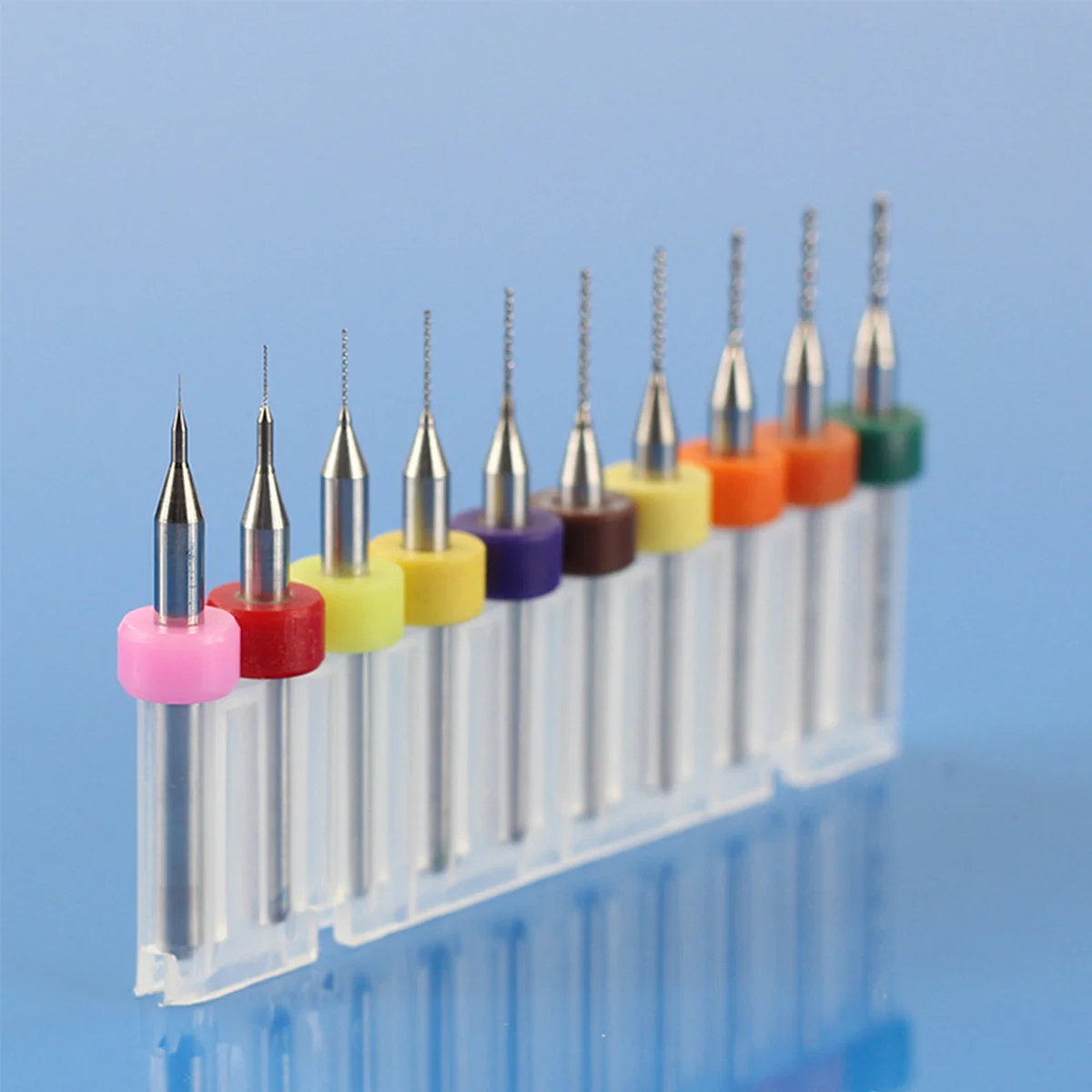 10pcs Drill Bits Set 0.3-1.2Mm Carbide Pcb Router For Cnc Engraving Jewelry Wood Metal Fiberglass Tools Accessories