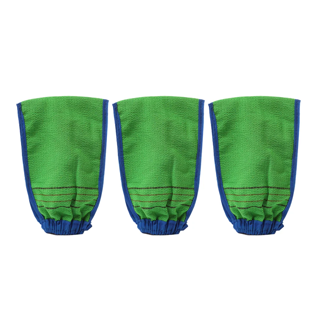 3 uds toalla accesorios de baño guantes para frotar ducha depurador exfoliante baño verde