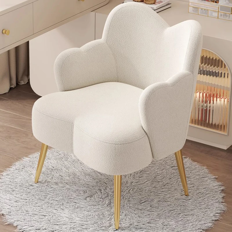 Bedroom Nordic Makeup Stool Simple Princess Lazy Mobile Vanity Chair Modern White Tabouret Coiffeuse Furniture Living Room