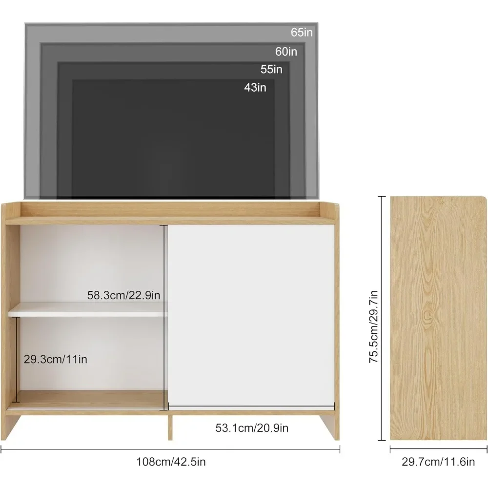 Kitchen Buffet Cabinet with Storage, 43