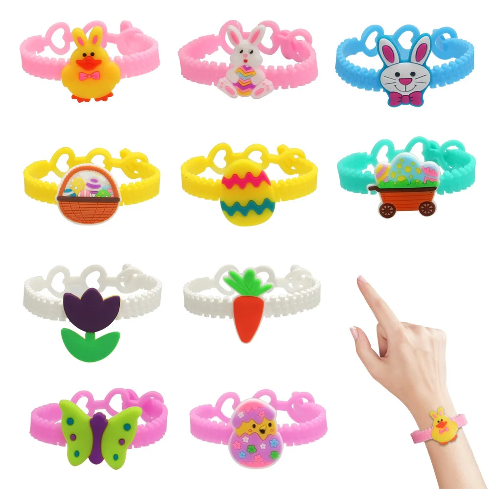 Kids Eggshell Bracelet Gift-ready Packaging Easter Day Bracelet Egg Basket Jewelry Children's Jewelry Easter Bracelet For Spring