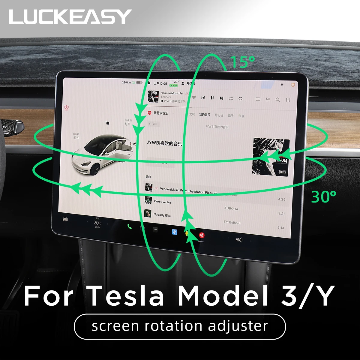 

LUCKEASY For Tesla Model 3 ModelY Car GPS Navigation Adjustment Holder Central Control Screen Rotation Bracket Car Accessories