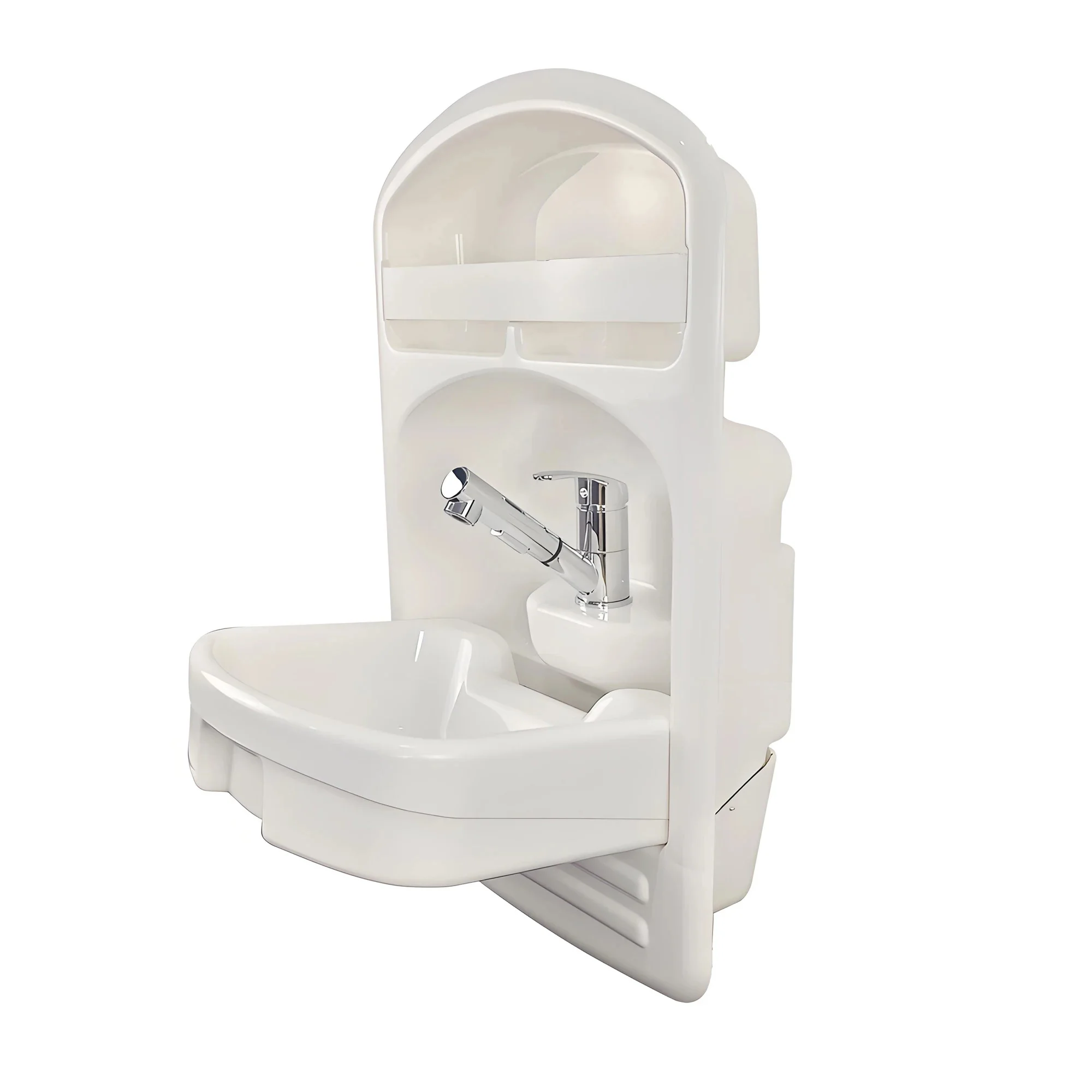 

RV Bathroom Basin Sink Hidden Built-in RV Sink Concealed Sink Foldable Water Basin for Caravan Camper Yachts