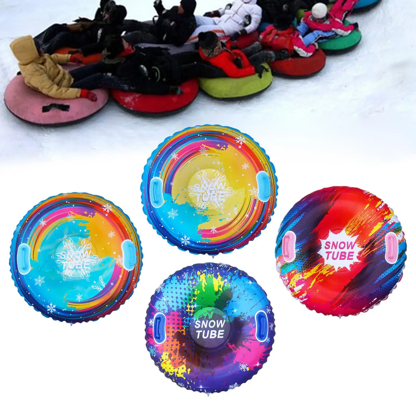 

Надувные снежные трубки для катания на санках, надувные снежные сани с ручками для игры, подарок на день рождения, вечеринка, семейные мероприятия, праздники