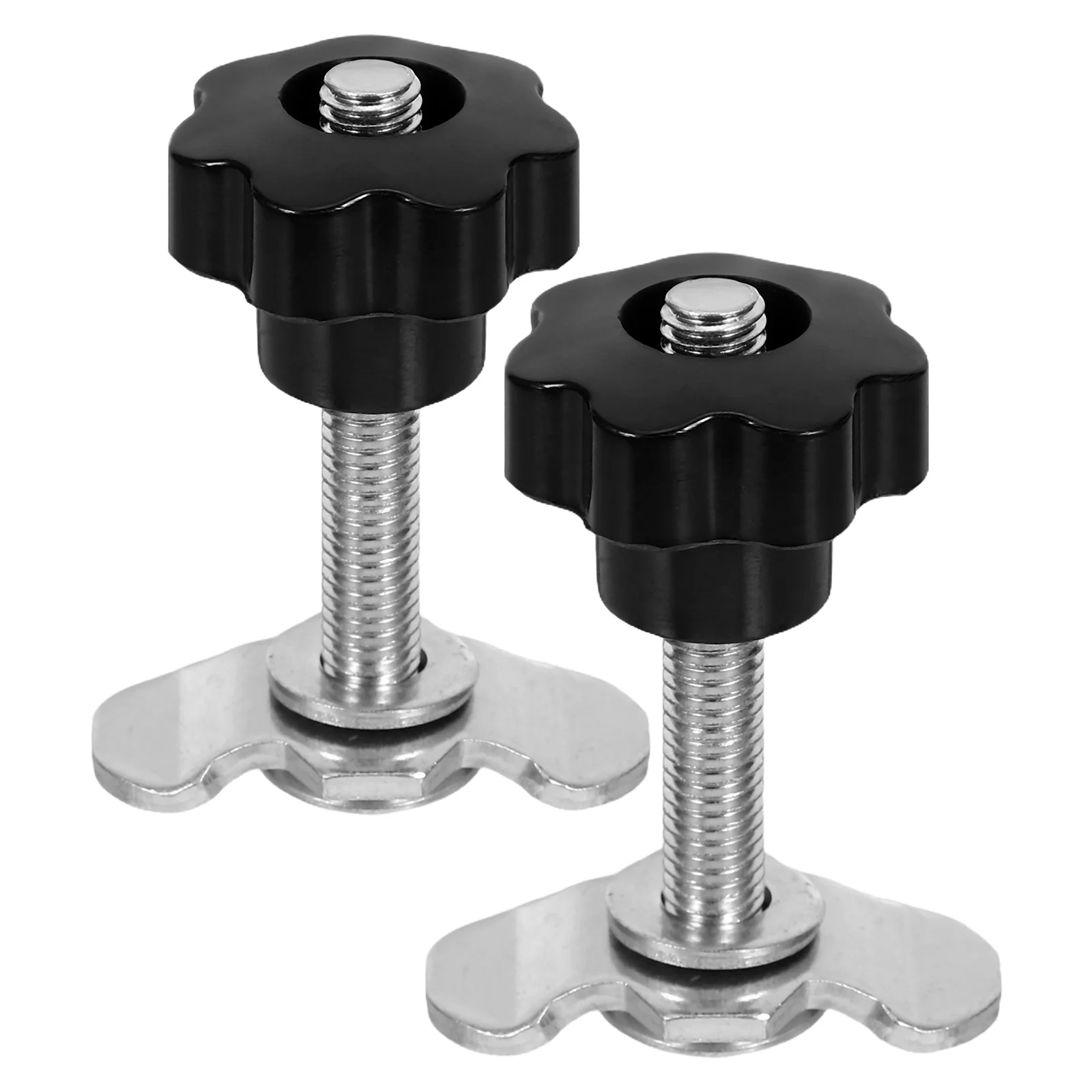 

2Pcs M8 Threaded Coupling Nut Clamping Knob Handle Metal Track Accessories Replacement Hand Tightening Screw Equipment