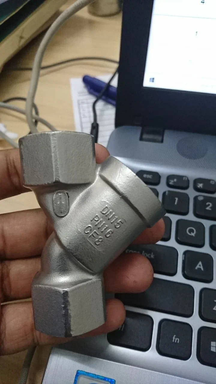 Esg100 Katup Sudut Pneumatik Bahan Stainless Steel Ukuran 40mm Dn 15 Pneumatik Cf8