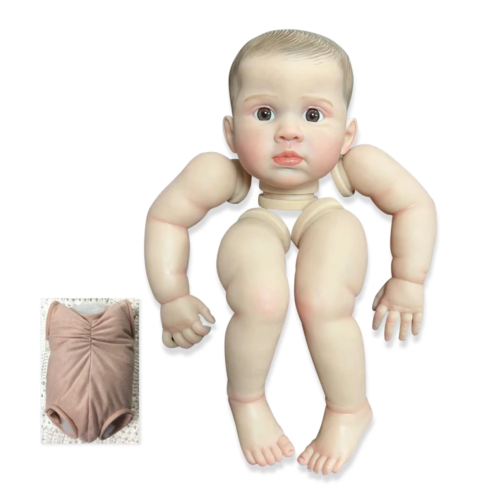 

24inch Already Painted Kits Very Lifelike Baby with Many Details Veins DIY Bebe Reborn Doll Parts Cloth Body Included