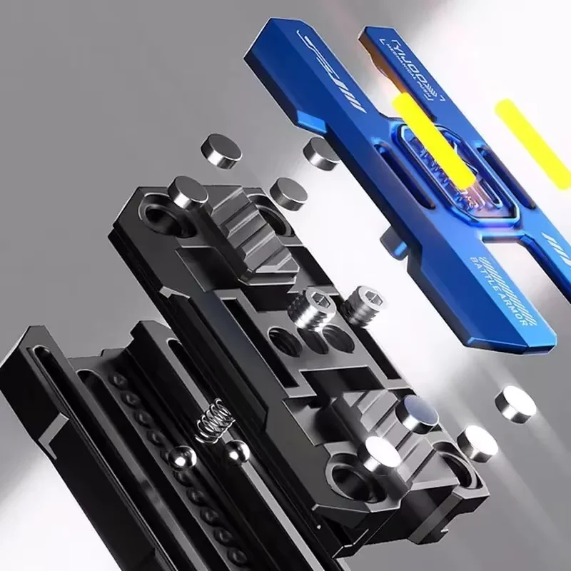 YIJOO Luminoso Push Slider Magnetico Fidget Slider Giocattoli Sensoriali Metallo EDC Armatura Antistress Fidget Spinner Giocattoli