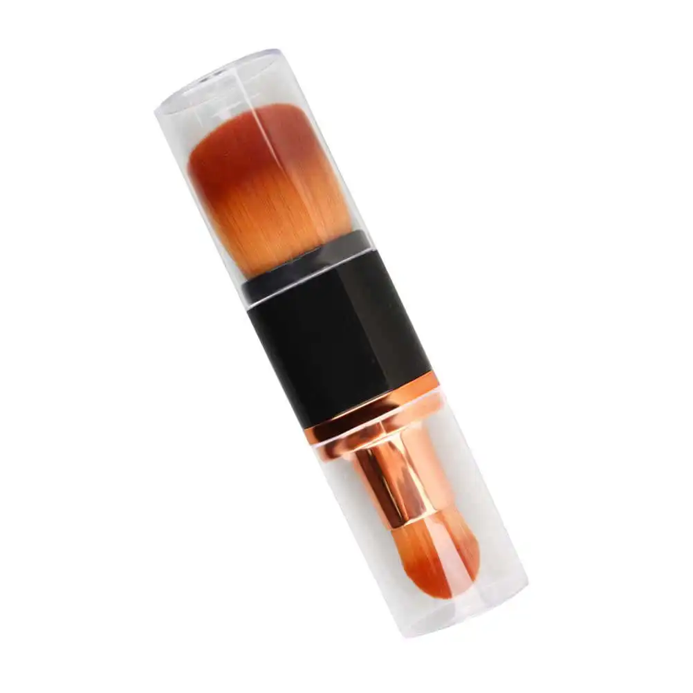 Double End Multifunctional Foundation Brush Applies Blends Full Face in Seconds Ideal for Busy Professionals No Shedding Fine
