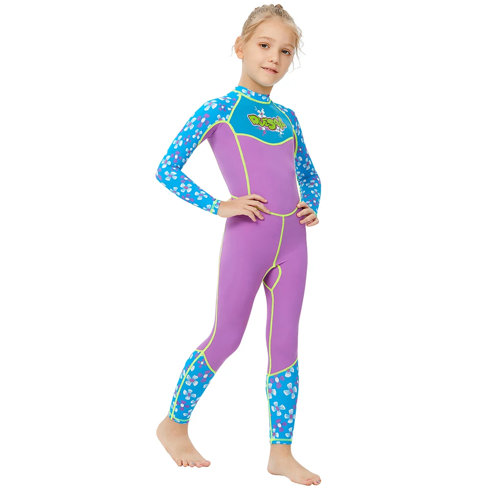 

Full Body Swimsuit for Girls Boys Kids Rash Guard Long Sleeve One Piece Wetsuit Skin for Water Sports