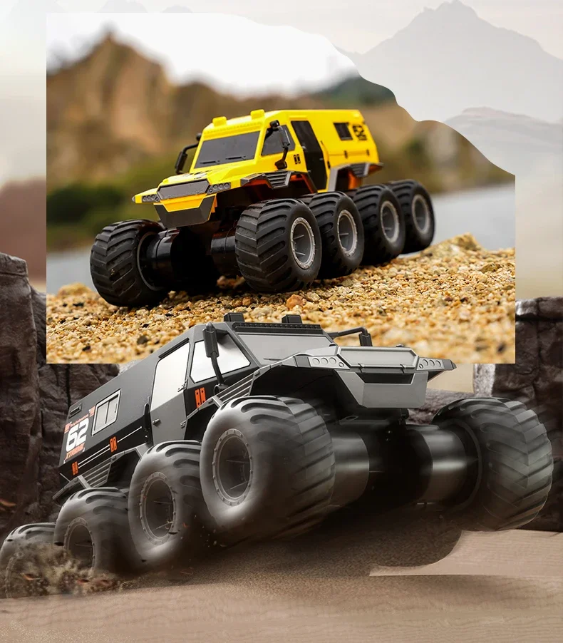 JJRC Q137 RC Car Remote Control Amphibious Stunt Truck 8WD Climbing Off-Road Racing Vehicle Crawler Model Waterproof Toy KidGift