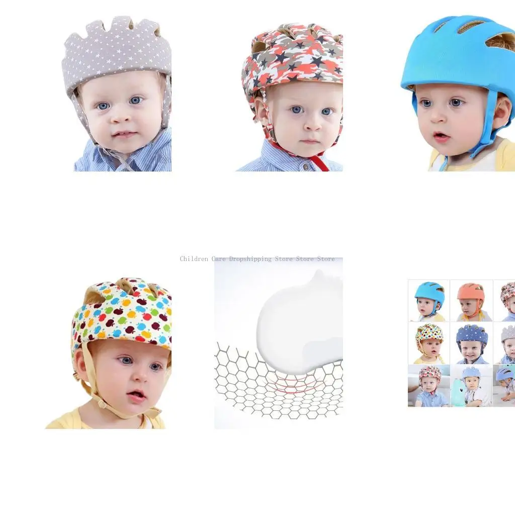 

Baby Safety Helmet Head Protector Toddler Headguard Hat Breathable Protector Caps for Baby Walking Crawling Cushion
