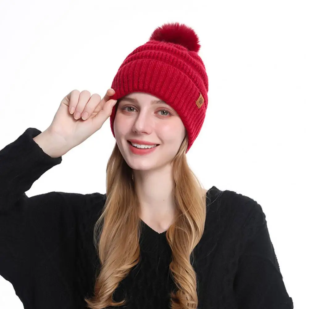 Conjunto de cachecol e luvas anti-pilling feminino, gorro grosso e quente com proteção de orelha, pescoço à prova de vento para exterior, inverno