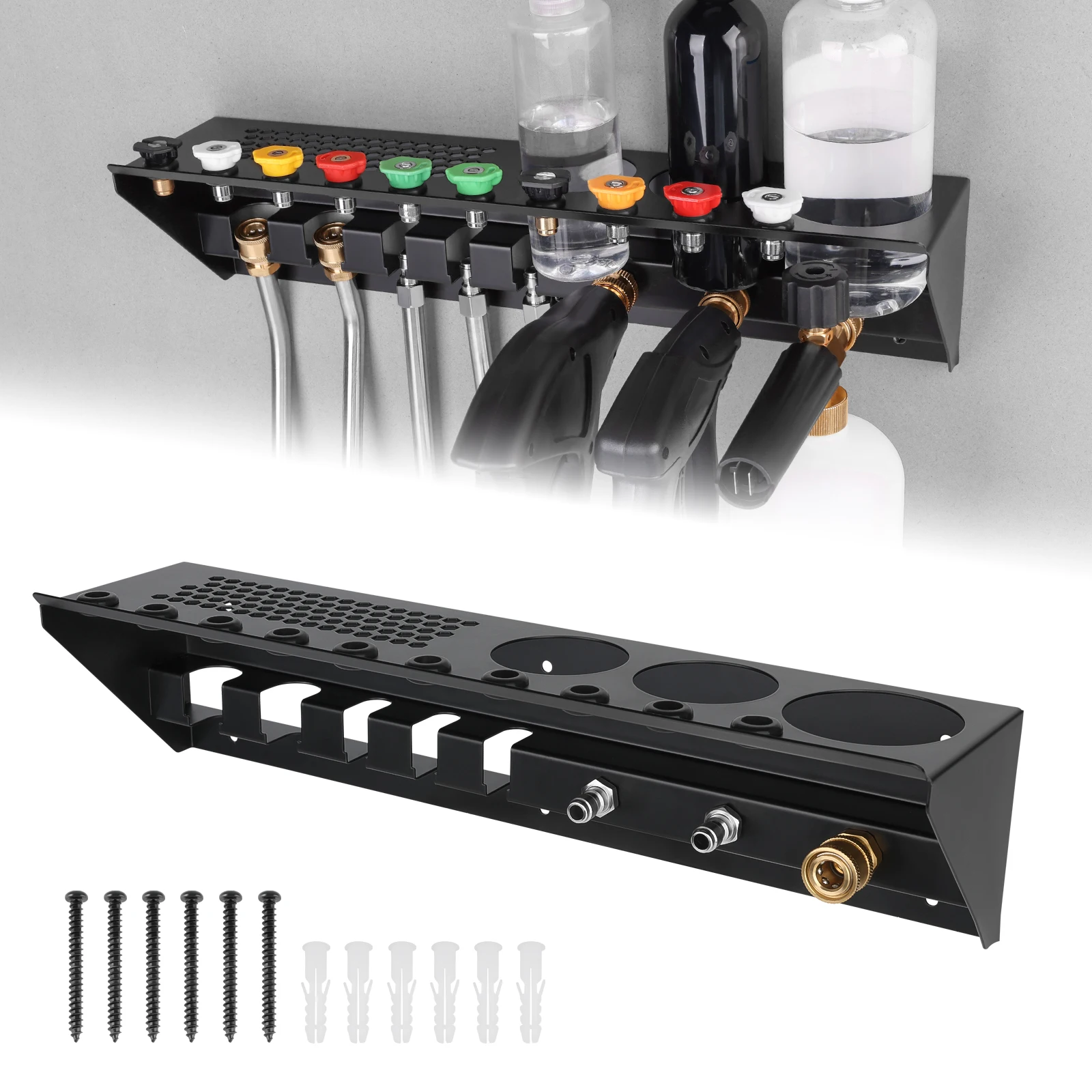 Wall Mounted Pressure Washer Accessories Organizer, 1/4