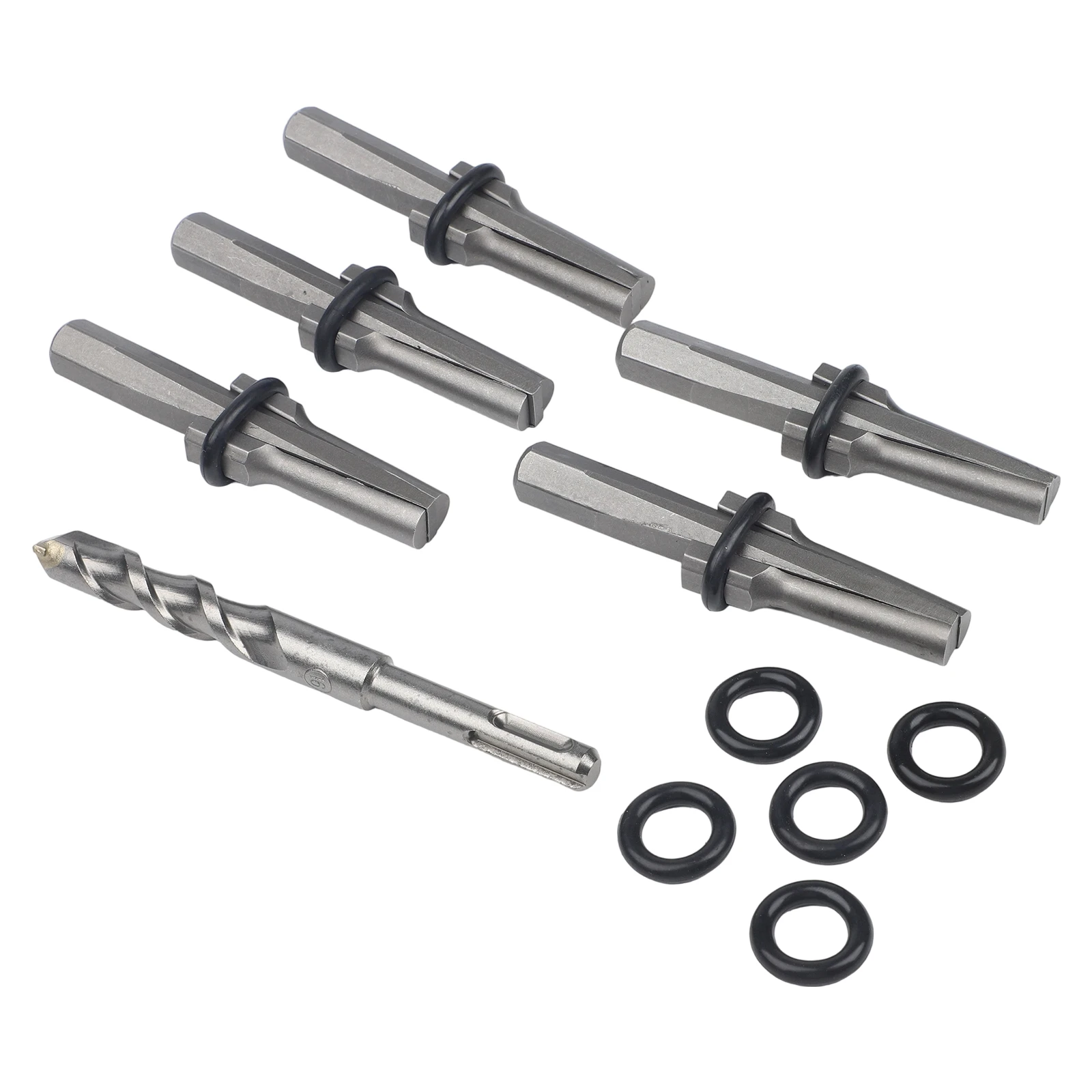 16mm SDS Drill Bit Rock Splitter Set 5Pcs High Hardness 40CrMo Steel Stone Concrete Splitting Chisel For Masonry Quarry