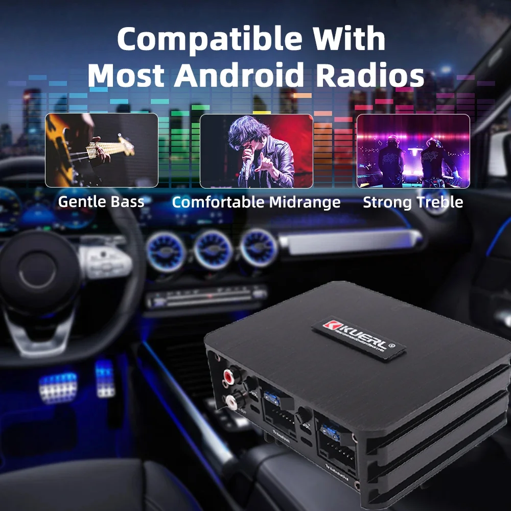 Car Power Amplifier 6*60W Way DSP Car Audio Speaker Amplifier Lossless Audio Processor For Android Large Screen Dedicated