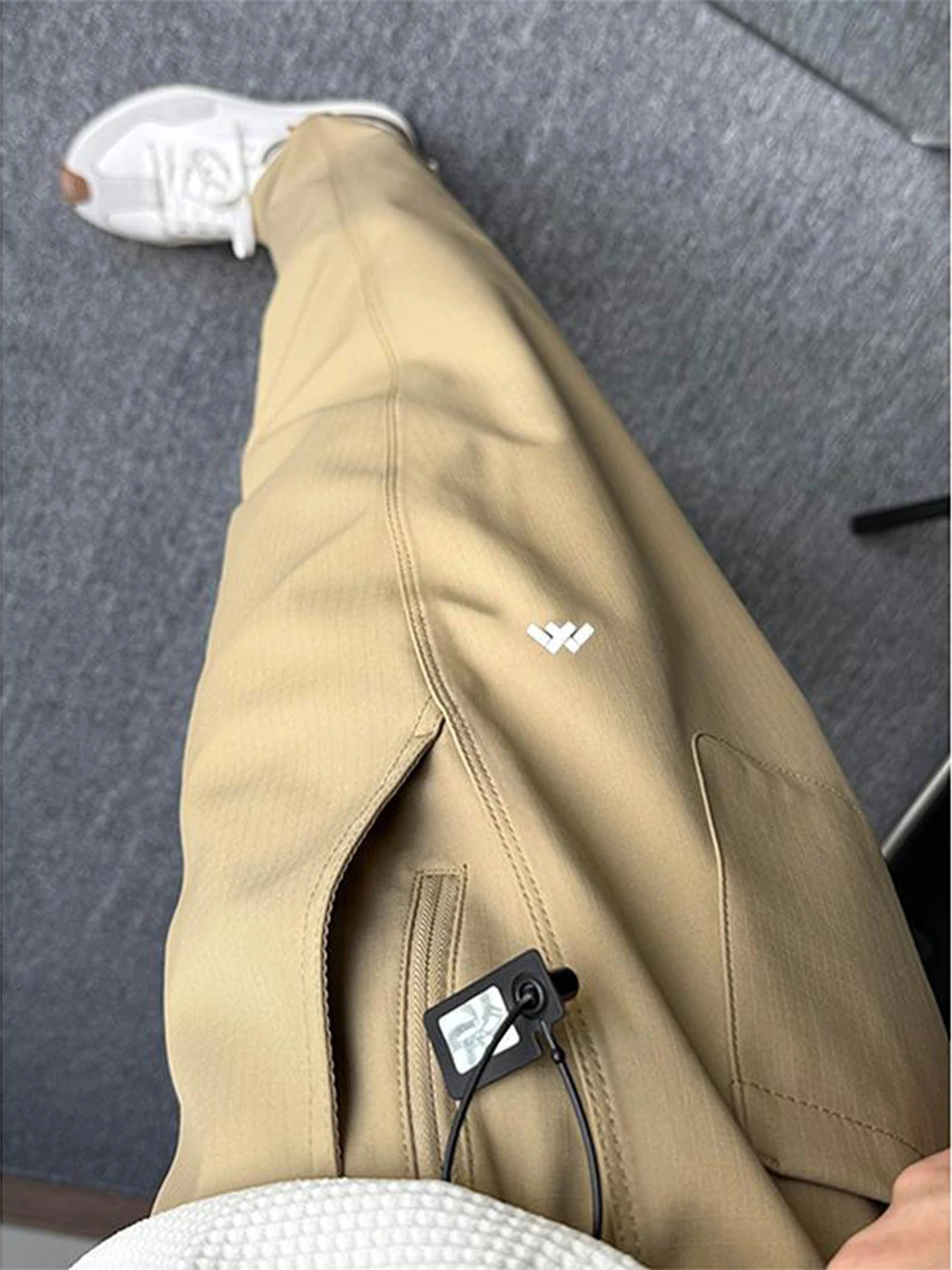 

Khaki Soft ell Fce Lined Men's Autumn Winter Thi Warm Faion Workwear Outdoor Mountain Casual Pants Straight Leg Jeans