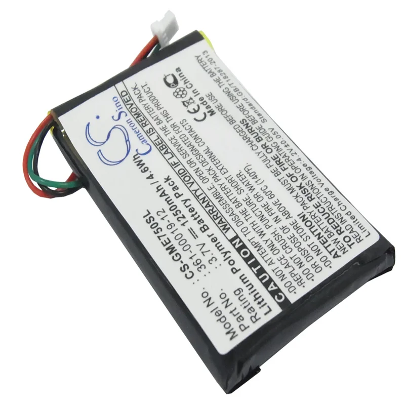 Li-Polymer battery for GPS Navigator,3.7V,1250mAh,Edge 605,Edge 705