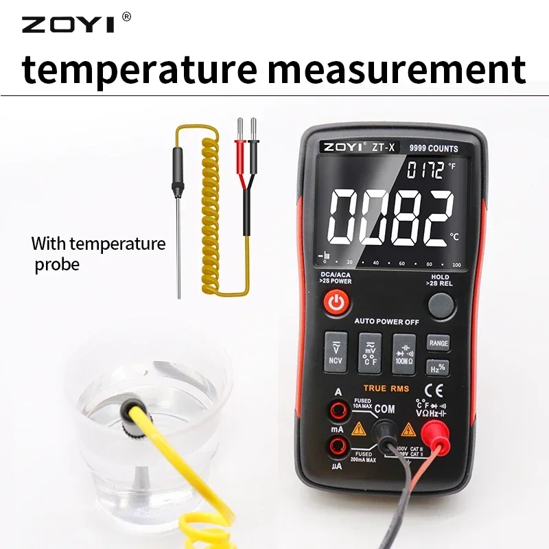 Imagem -06 - Zoyi-vfc Micro Tester de Tensão Atual Lcr Tester Zt-x Multímetro Digital 9999 Contagens Alta Precisão Alcance Automático Ncv