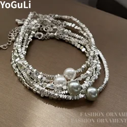 Modern Jewelry Sweet Korean Temperament Irregular Simulated Pearl Bracelets For Women 2023 Trend New Simply Design Accessories