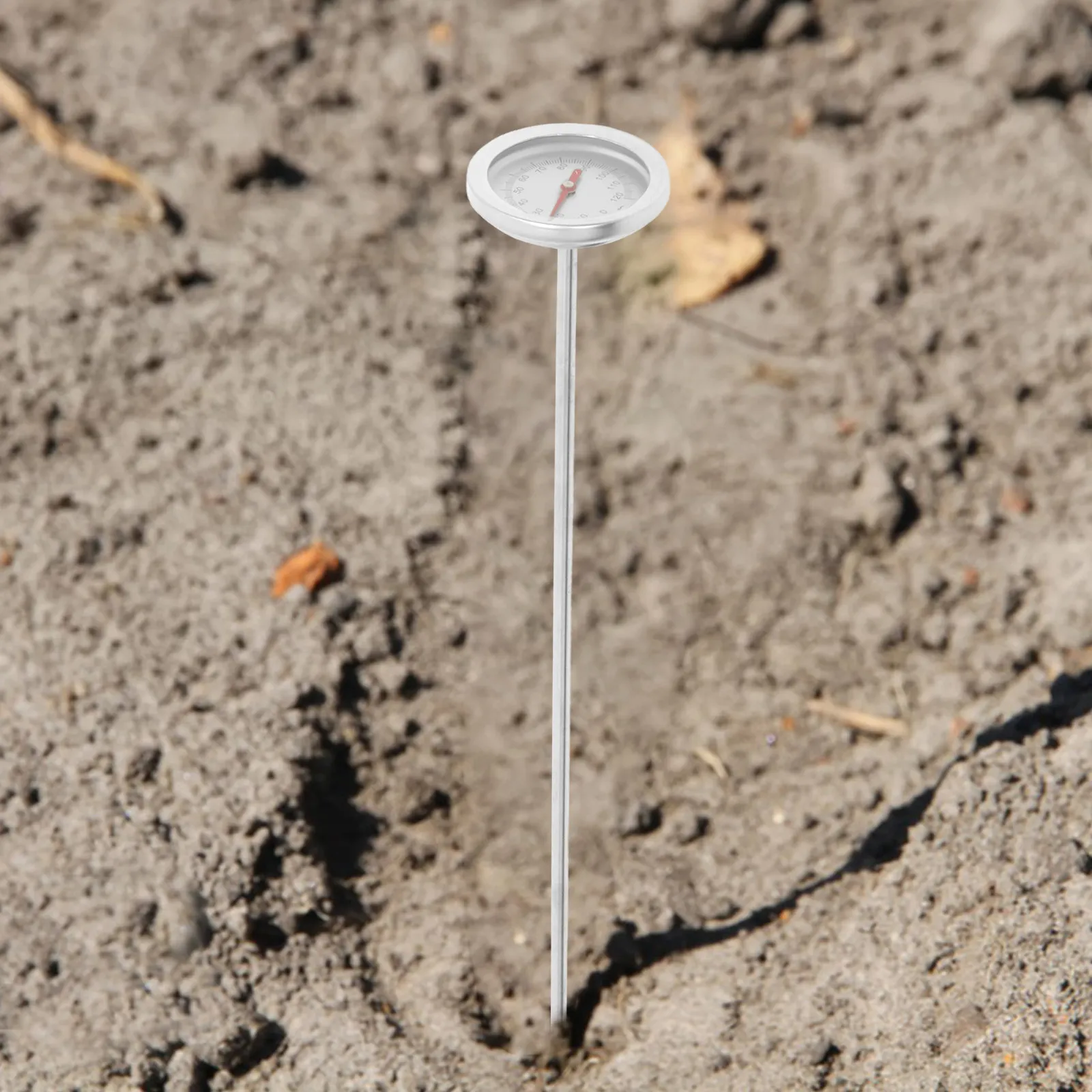 Reusable Soil Temperature Gauge Stainless Steel Long Stem Compost Thermometer Portable Gardening Tool Probe Compost Thermometer