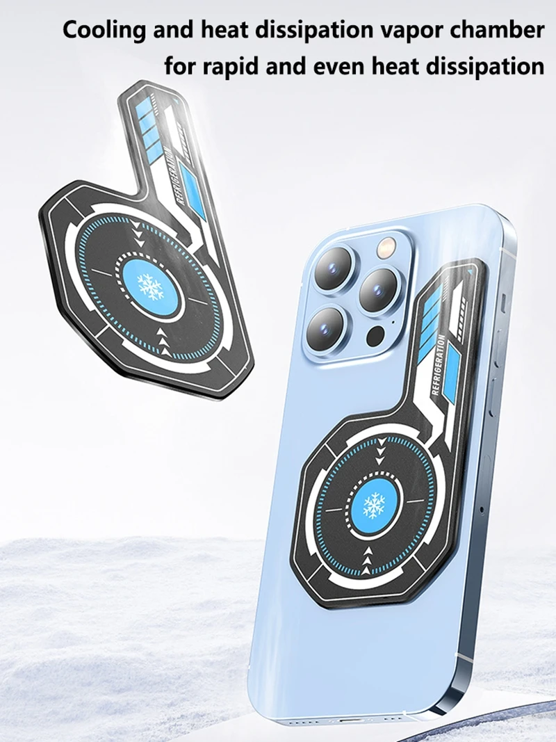 J01 Magnetischer Handy-Wärmeableiter Oberflächenmontierte Kühlung für Halbleiter-Flachbildschirm-Flüssigkeitskühlung mit Magnetkleber – Detail 1