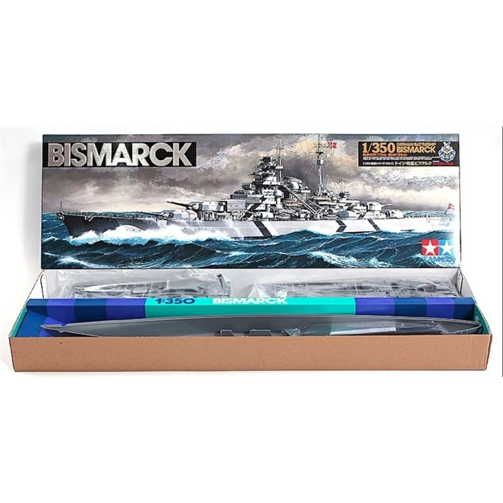 

Tamiya 78013 1/350 WWII German Bismarck Battleship War Ship Military Hobby Toy Plastic Model Building Assembly Kit Gift