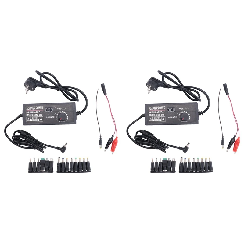 2X 3-36V 4A 144W Universal Power Supply 3V 5V 6V 12V 15V 18V 20V 24V 30V 36V Adjustable Variable Switching AC/DC EU Plug