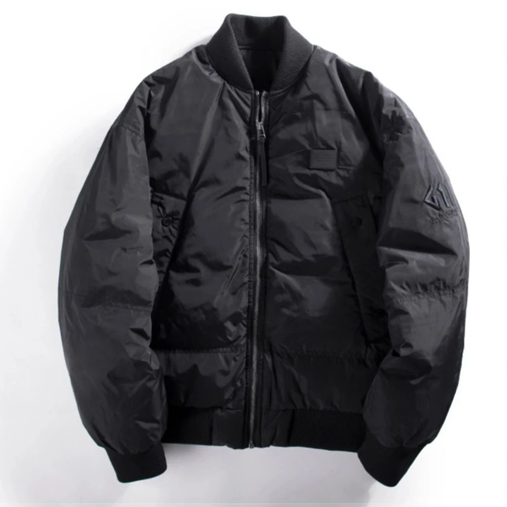 Winter New Men's Solid Color Long-Sleeved Cotton Jacket American Retro Fashion Trend High Street Loose Casual Niche Men's Top