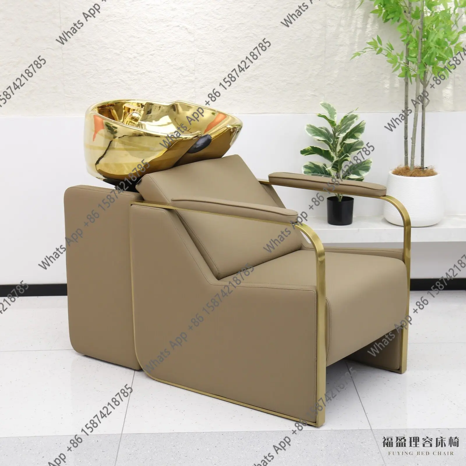 New seated shampoo bed household hair shampoo bed flush shampoo barber shop hair salon special flush bed