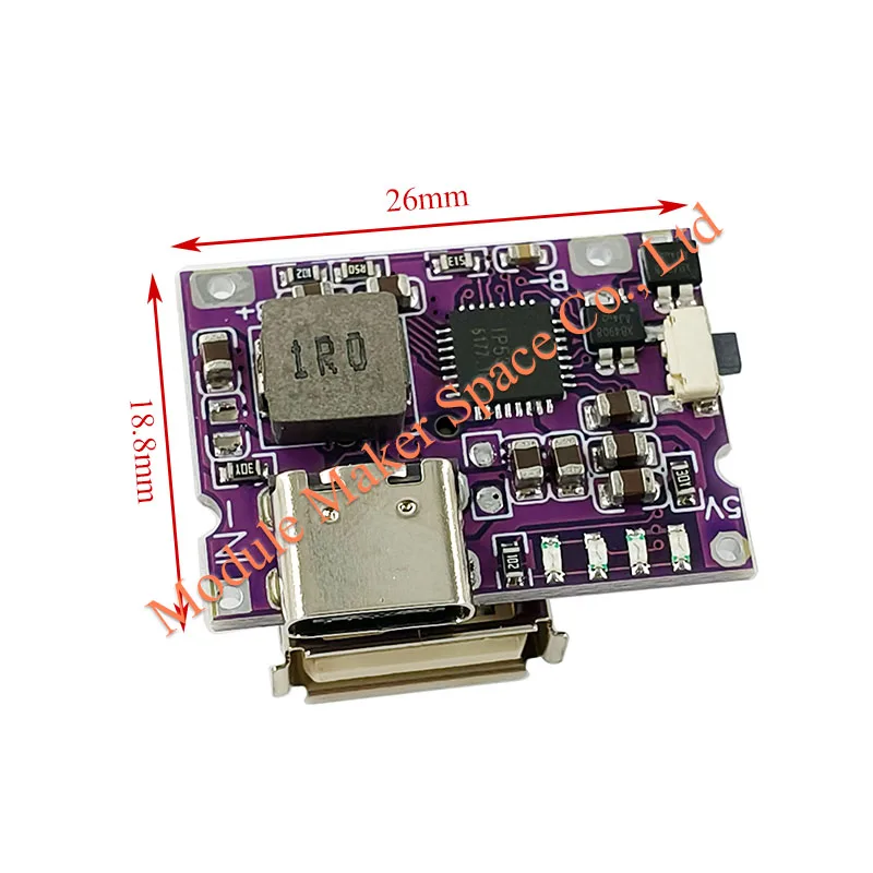 شاحن صغير من النوع C اللوحة الأم 3A شحن وتفريغ وحدة متكاملة قابلة للشحن الهاتف المحمول 5 فولت إلى 4.2 فولت