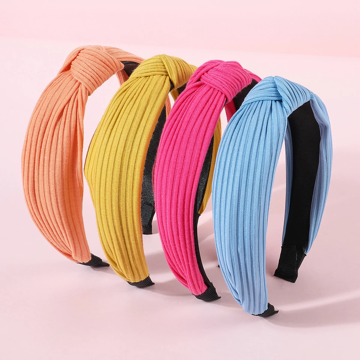 4PCS Knotted Headbands for Women Girls Solid Color Twisted Hair Band Simple Cross Knot Hairbands Fashion Hair Accessories