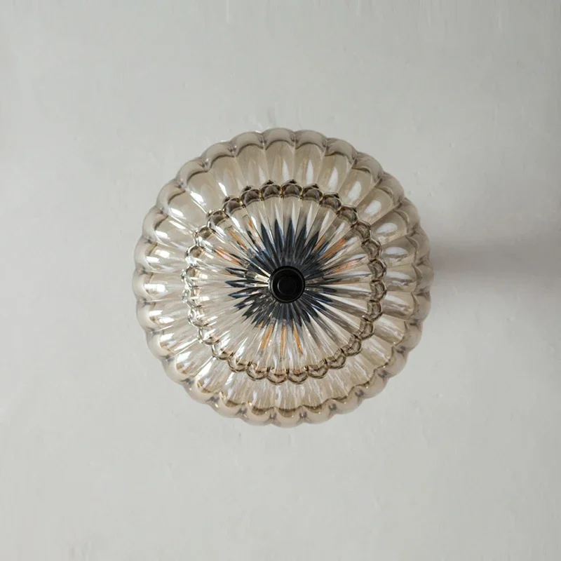 Lampadario di lusso in vetro marrone Moderno retrò Soggiorno Decorazioni per la casa Apparecchi di illuminazione Lampada a sospensione a soffitto per sala da pranzo nordica