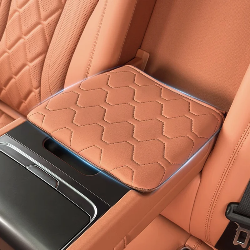 For BYD Sealion 7 Sea Lion 07 EV 2024 2025 Rear Seat Armrest Leather Protective Cover Interio Accessories