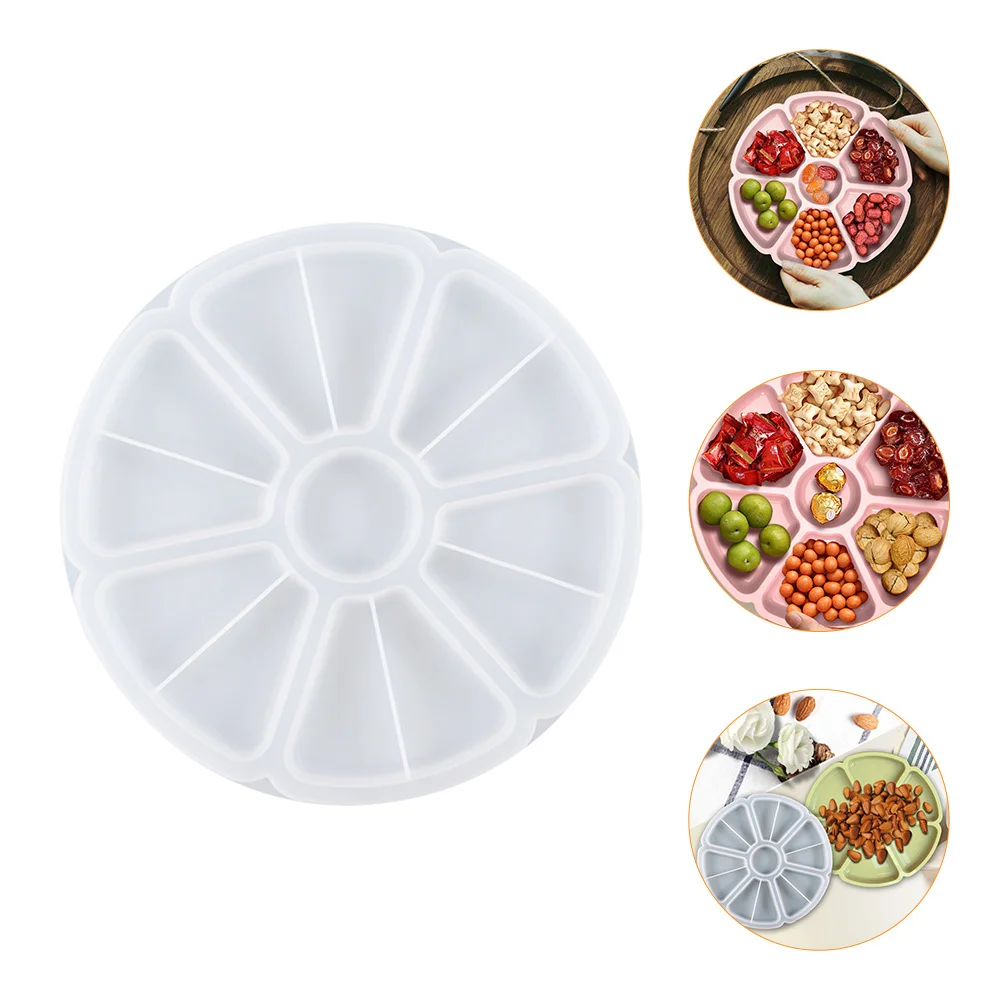 Crystal Resin Mold Silicone Diy Craft Tray Round Smooth Non-Stick Durable Jewelry Making Tool Practical Decoration Mould