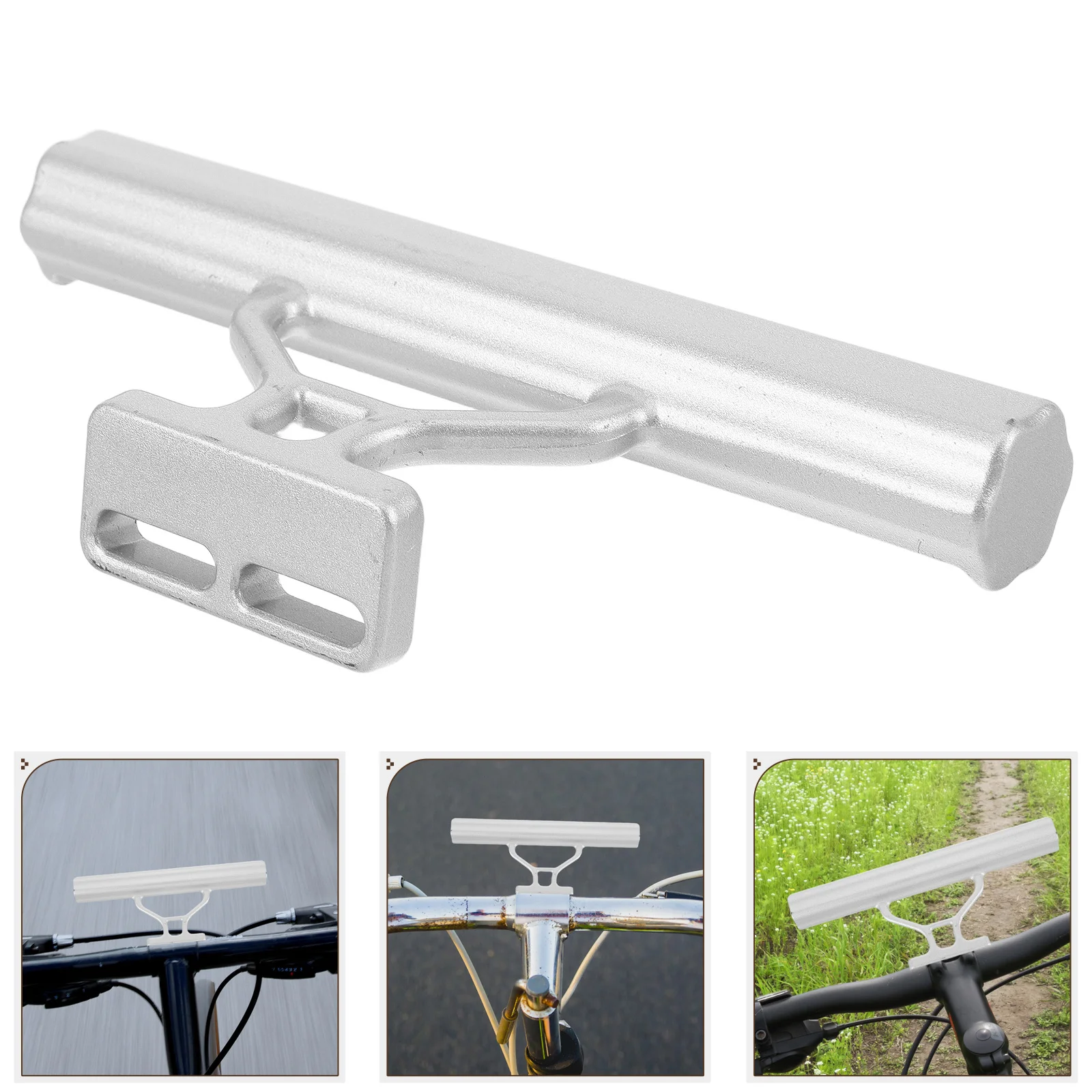 

Bicycle Handlebar Extension Bar Alloy Bike Extender 5x16mm Hole Size Multi-Function Handlebar Extension Holder for Lights GPS